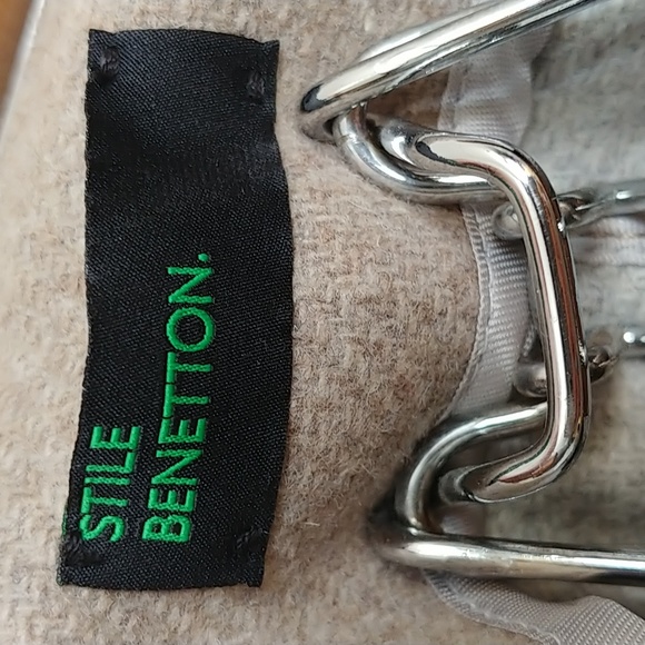 Wool cape taupe by Stile Benetton NWOT - Picture 6 of 14